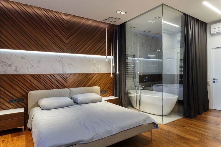 Glass Wall Design Ideas For Bedroom